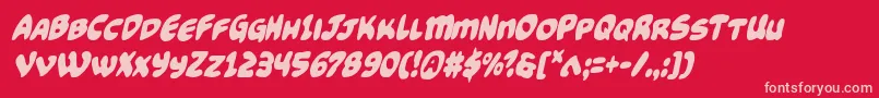 Funnypagescondital Font – Pink Fonts on Red Background