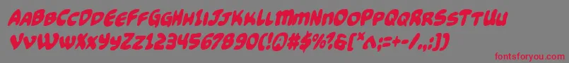 Funnypagescondital Font – Red Fonts on Gray Background