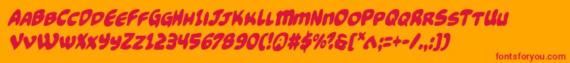 Funnypagescondital Font – Red Fonts on Orange Background