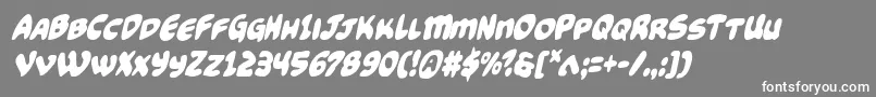 Funnypagescondital Font – White Fonts on Gray Background