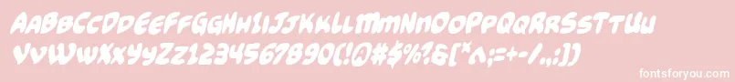 Funnypagescondital Font – White Fonts on Pink Background