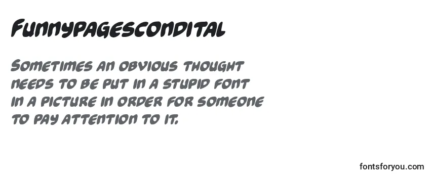 Funnypagescondital Font