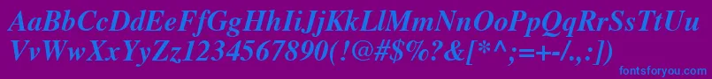 GrecoBlackSsiBoldItalic Font – Blue Fonts on Purple Background