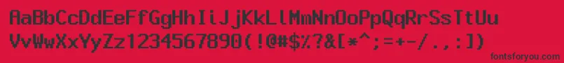 OsXDarwin Font – Black Fonts on Red Background
