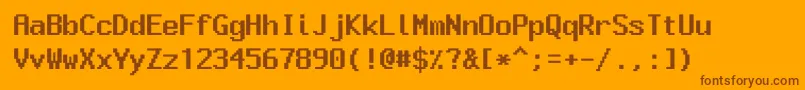OsXDarwin Font – Brown Fonts on Orange Background