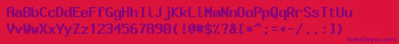 OsXDarwin Font – Purple Fonts on Red Background