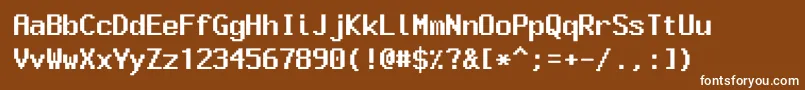 OsXDarwin Font – White Fonts on Brown Background