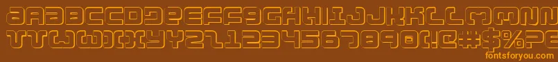 Exedore3D Font – Orange Fonts on Brown Background