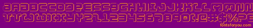 Exedore3D Font – Orange Fonts on Purple Background