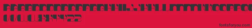 ThinkTechno Font – Black Fonts on Red Background