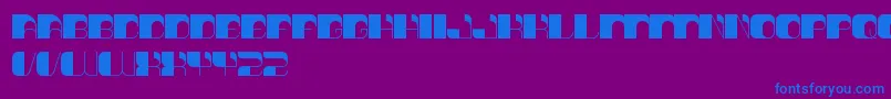 ThinkTechno Font – Blue Fonts on Purple Background