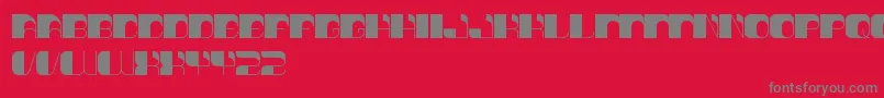 ThinkTechno Font – Gray Fonts on Red Background