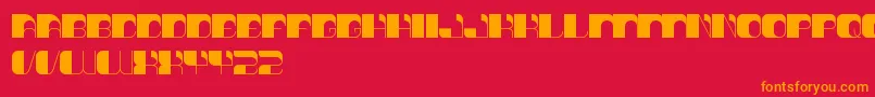 ThinkTechno Font – Orange Fonts on Red Background