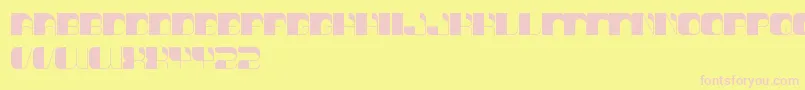 ThinkTechno Font – Pink Fonts on Yellow Background