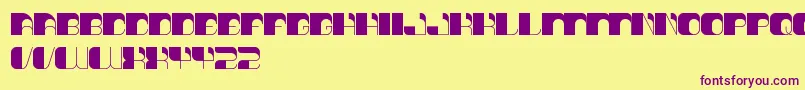 ThinkTechno Font – Purple Fonts on Yellow Background