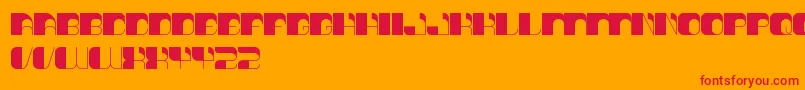 ThinkTechno Font – Red Fonts on Orange Background