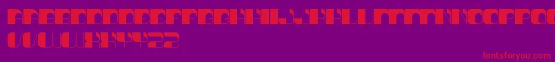 フォントThinkTechno – 紫の背景に赤い文字