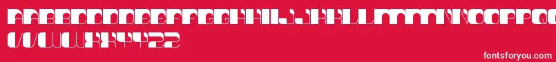 フォントThinkTechno – 赤い背景に白い文字