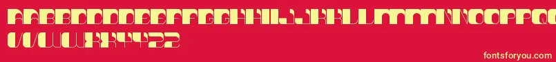 ThinkTechno Font – Yellow Fonts on Red Background
