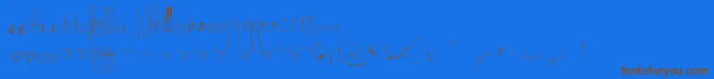 Typotish Font – Brown Fonts on Blue Background