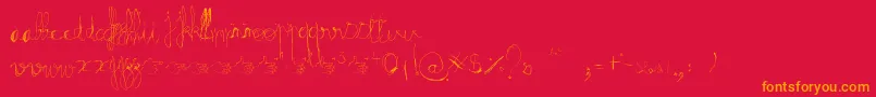 Typotish Font – Orange Fonts on Red Background