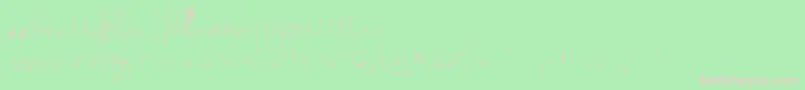 Typotish Font – Pink Fonts on Green Background
