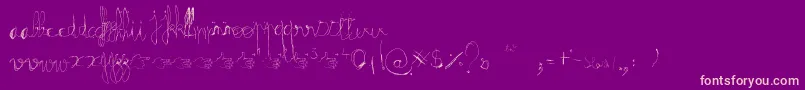 Typotish Font – Pink Fonts on Purple Background