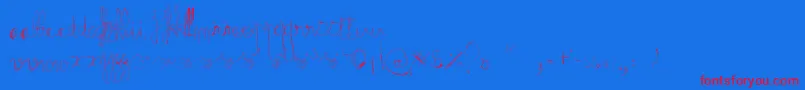 Typotish Font – Red Fonts on Blue Background