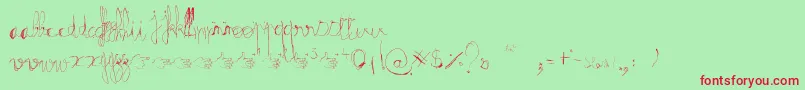 Typotish Font – Red Fonts on Green Background