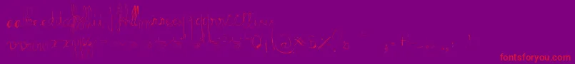 Police Typotish – polices rouges sur fond violet