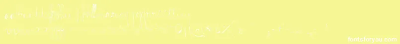 Typotish Font – White Fonts on Yellow Background