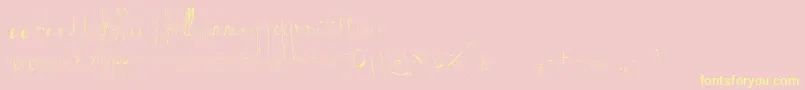 Typotish Font – Yellow Fonts on Pink Background