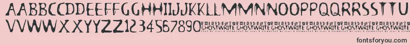 13thGhostwriteJrz Font – Black Fonts on Pink Background