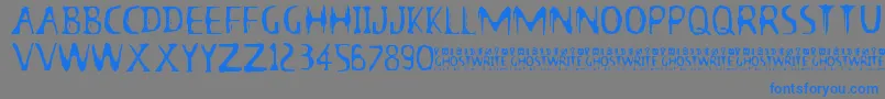 13thGhostwriteJrz Font – Blue Fonts on Gray Background