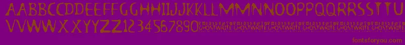 13thGhostwriteJrz Font – Brown Fonts on Purple Background