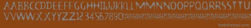 13thGhostwriteJrz Font – Gray Fonts on Brown Background