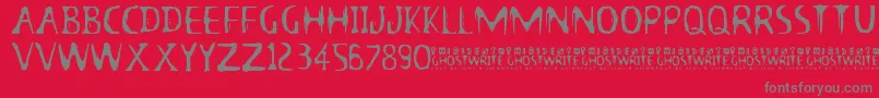 13thGhostwriteJrz Font – Gray Fonts on Red Background