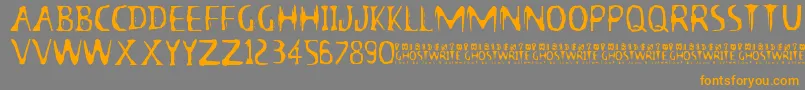 13thGhostwriteJrz Font – Orange Fonts on Gray Background