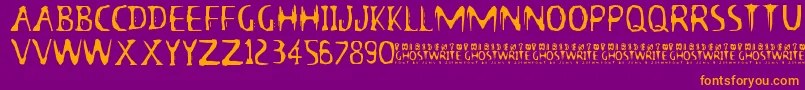 13thGhostwriteJrz Font – Orange Fonts on Purple Background