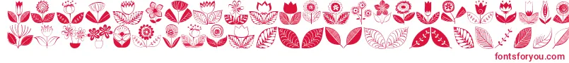 Doodledings2Retroflowers Font – Red Fonts