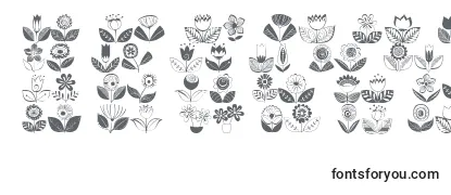 Шрифт Doodledings2Retroflowers