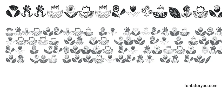 Schriftart Doodledings2Retroflowers