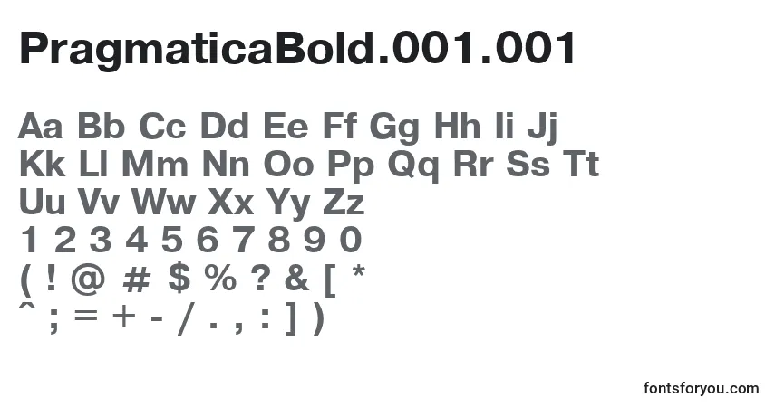 A fonte PragmaticaBold.001.001 – alfabeto, números, caracteres especiais