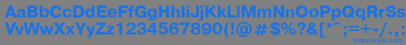 フォントPragmaticaBold.001.001 – 灰色の背景に青い文字