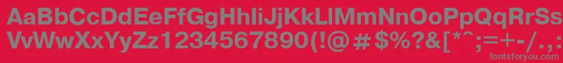 フォントPragmaticaBold.001.001 – 赤い背景に灰色の文字