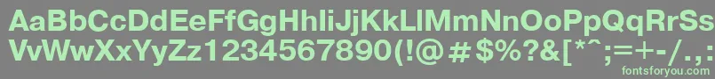 フォントPragmaticaBold.001.001 – 灰色の背景に緑のフォント