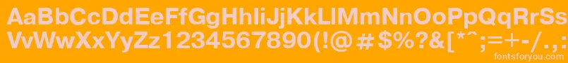 Saiba mais sobre a fonte PragmaticaBold.001.001 Fonte PragmaticaBold.001.001 – fontes rosa em um fundo laranja