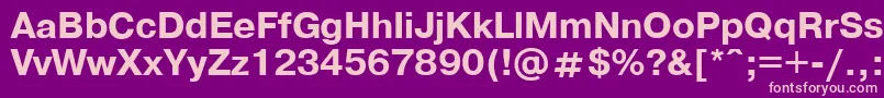 Czcionka PragmaticaBold.001.001 – różowe czcionki na fioletowym tle