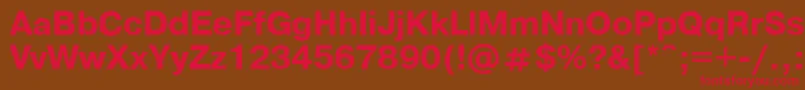 Шрифт PragmaticaBold.001.001 – красные шрифты на коричневом фоне