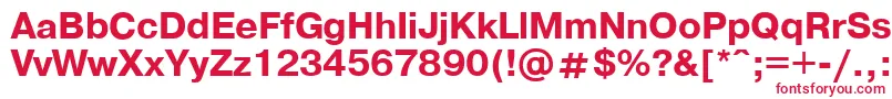 フォントPragmaticaBold.001.001 – 白い背景に赤い文字